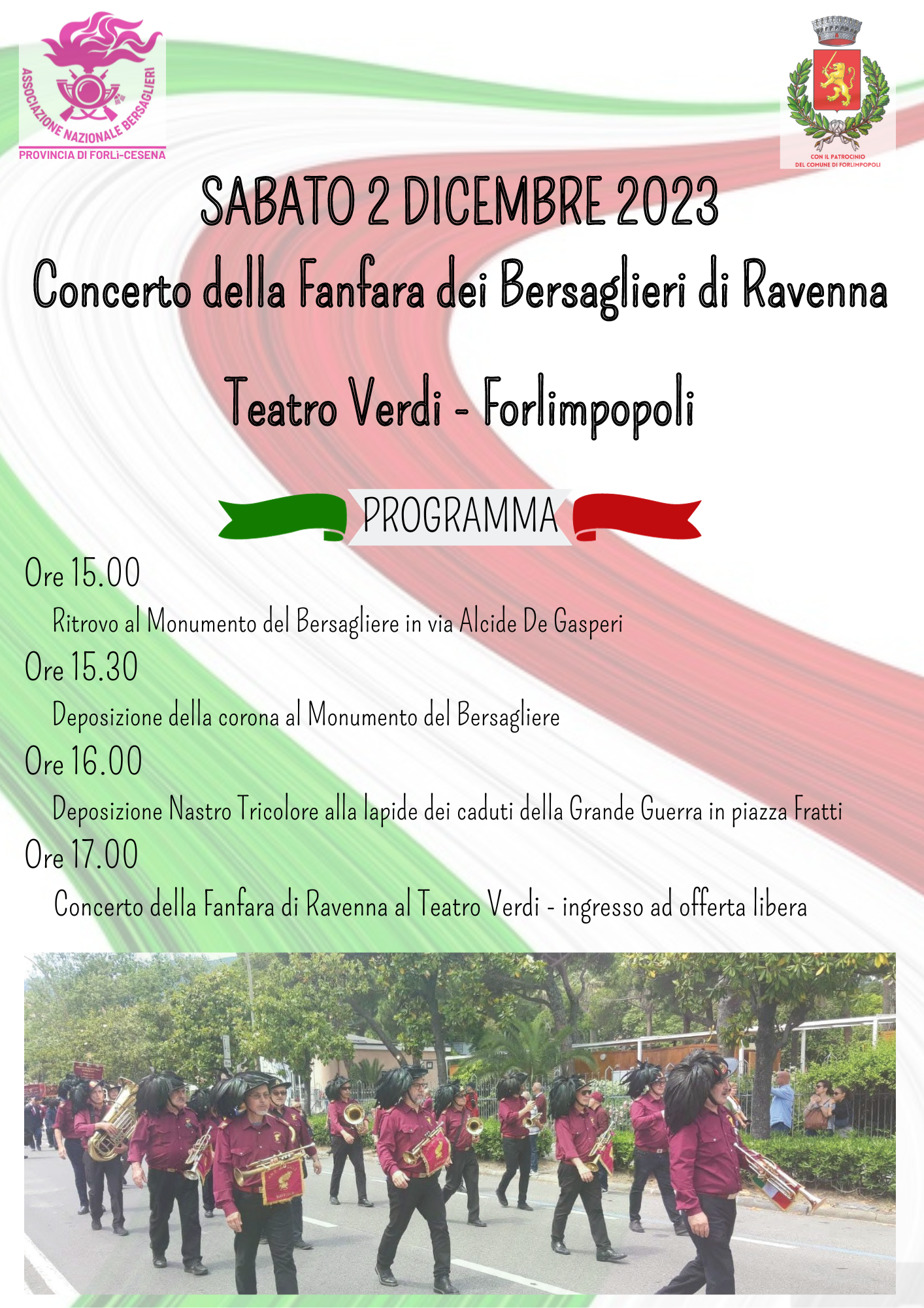 CONCERTO DELLA FANFARA BERSAGLIERI DI RAVENNA foto 