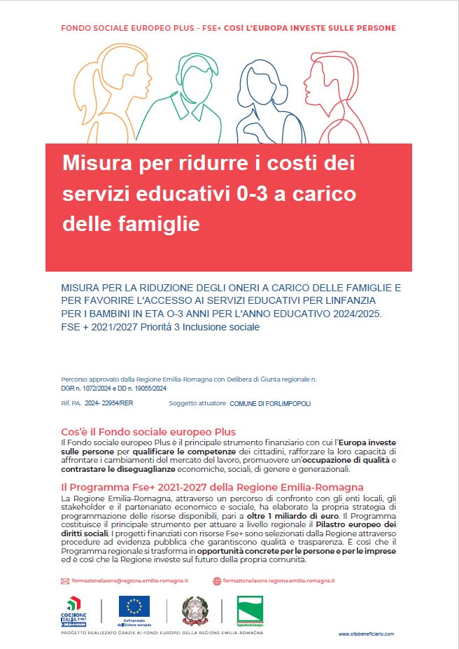 Misura per favorire l accesso e ridurre gli oneri a carico delle famiglie ai servizi educativi 0/3 foto 